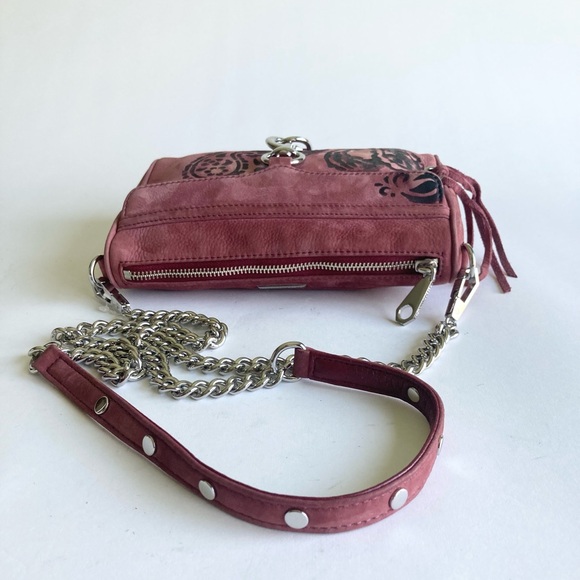 Rebecca Minkoff Dust Pink Genuine Leather Crossbody Shoulder Bag - Picture 12 of 14